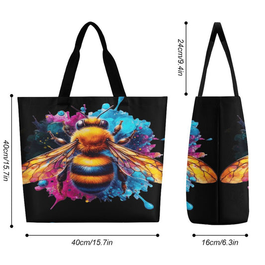 Large One Shoulder Bee Shopping Bag