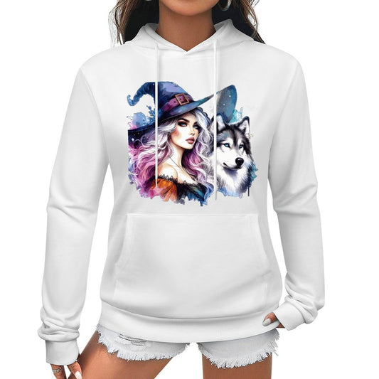 DTG 255gsm Cotton Women's Customize Hoodie with Pocket (Front Printing)