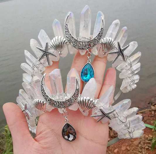 Crescent Moon Ocean Crystal Crowns