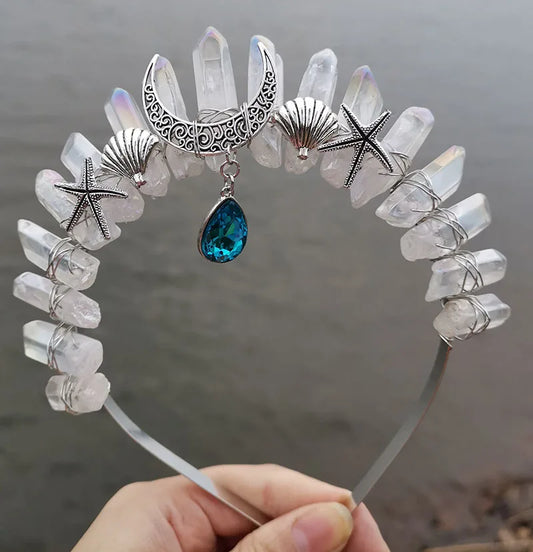 Crescent Moon Ocean Crystal Crowns