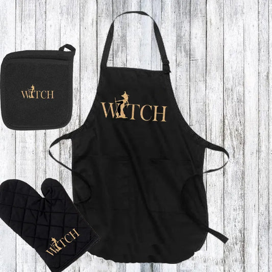 Witch Apron, Oven Mitt or Pot Holder
