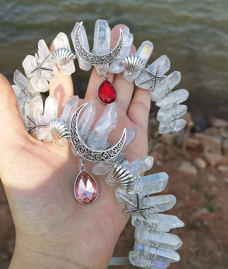 Crescent Moon Ocean Crystal Crowns