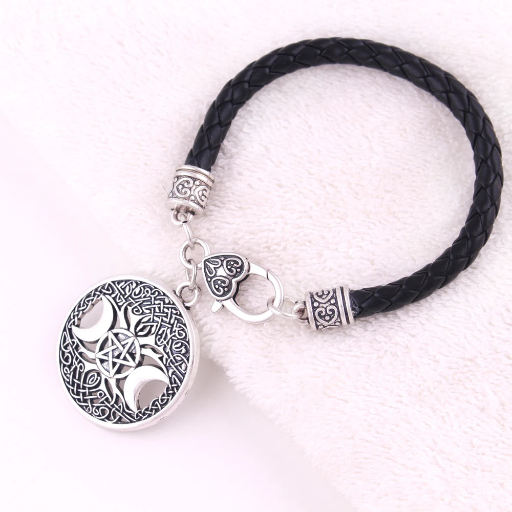 Triple Moon Goddess Magic Amulet Bracelet