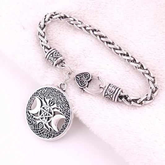 Triple Moon Goddess Magic Amulet Bracelet