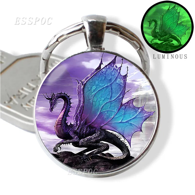 Glow In The Dark Dragon Keychain