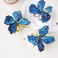 1PC Natural Tourmaline Blue Flame Butterfly