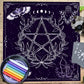 Pentagram Moon Phase Altar Cloth