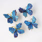 1PC Natural Tourmaline Blue Flame Butterfly