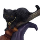 Black Cat and Broomstick Figurine
