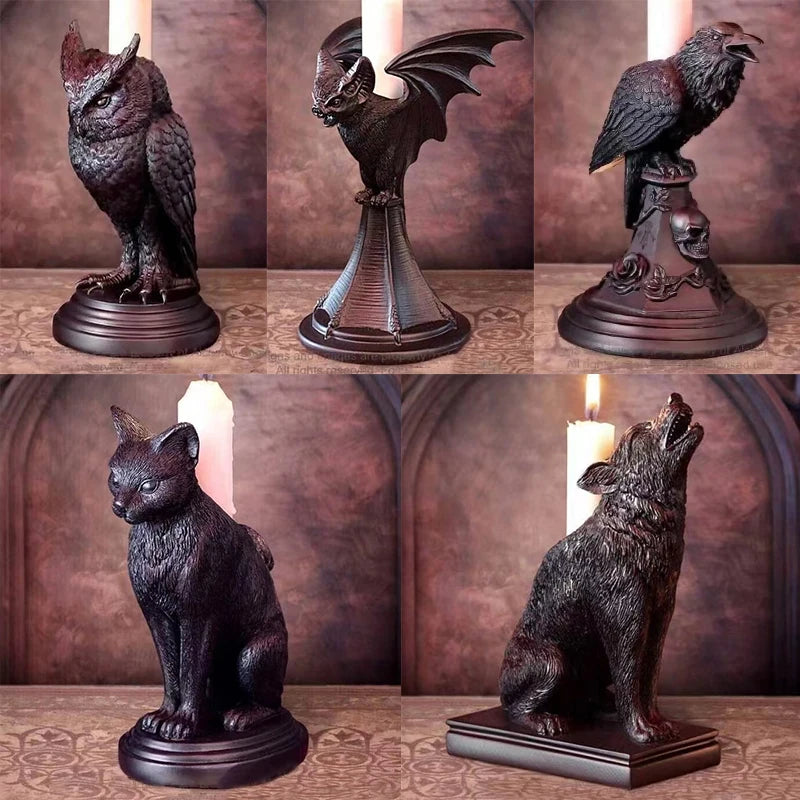 Witch Animal Candle Holders