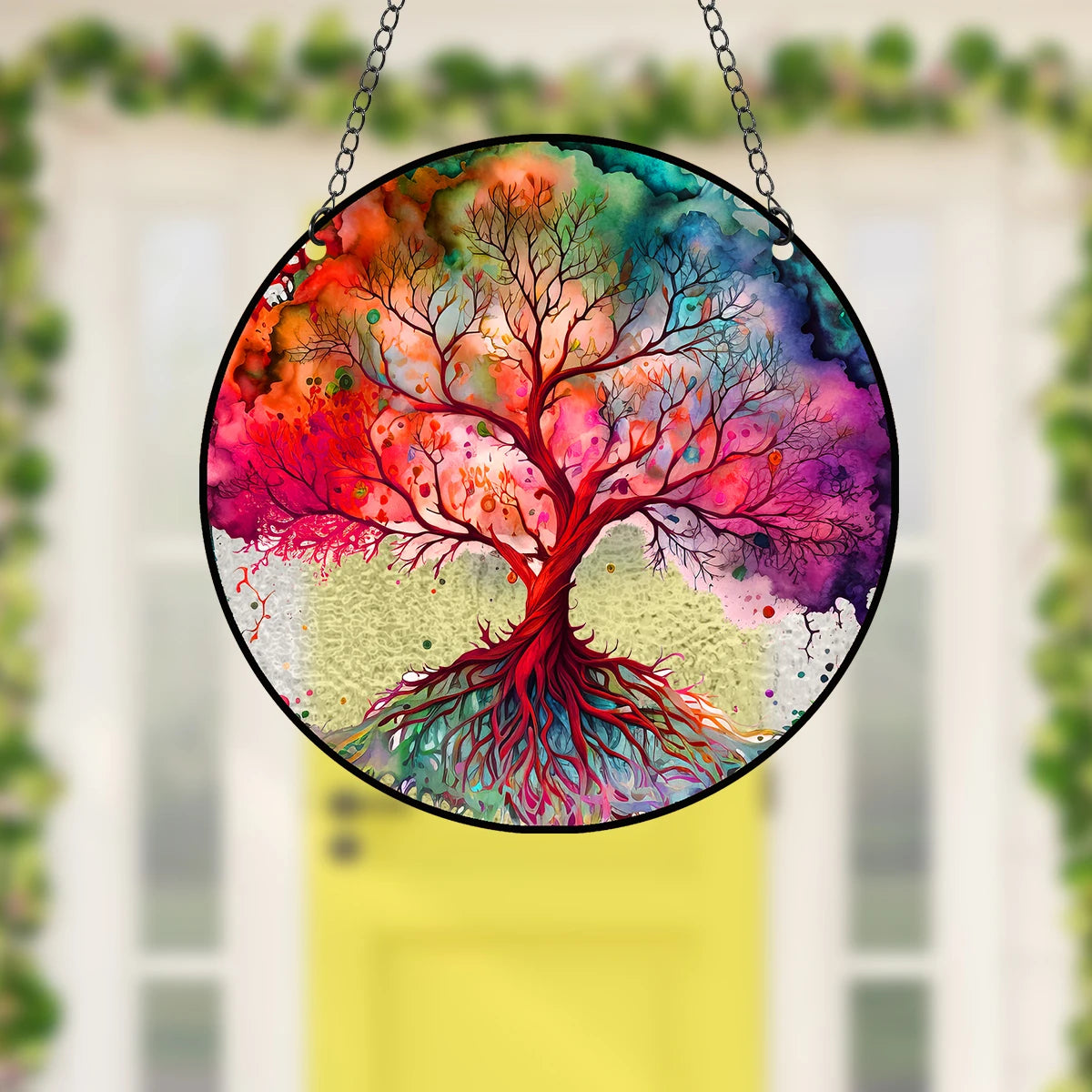 Tree of Life Stained Window Hangings