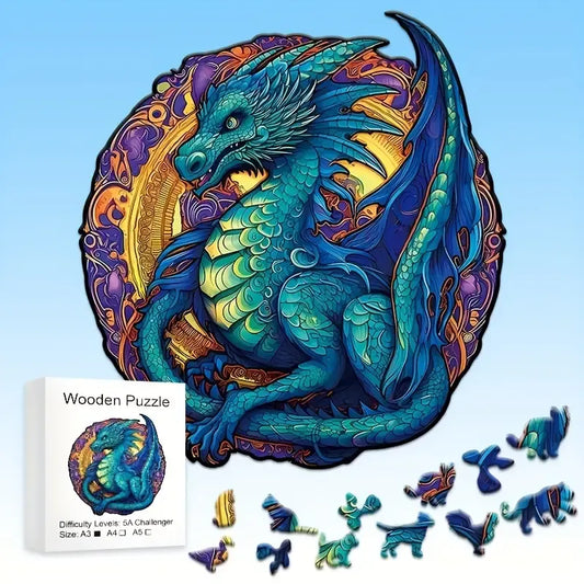 Wooden Dragon Jigsaw Puzzle