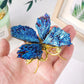 1PC Natural Tourmaline Blue Flame Butterfly