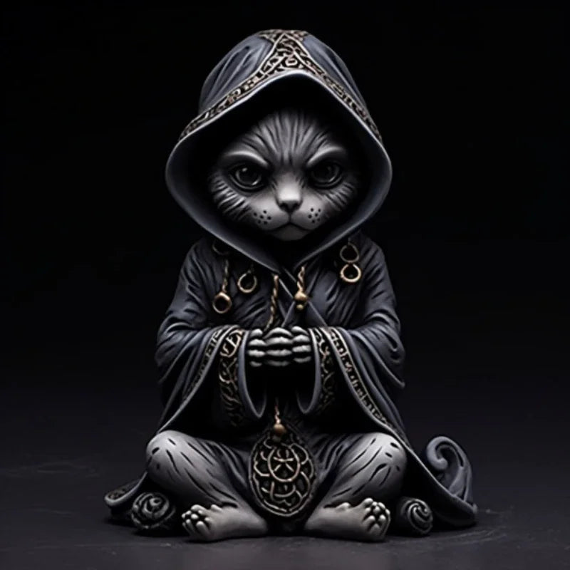 Magical Black Cat Resin Figurine