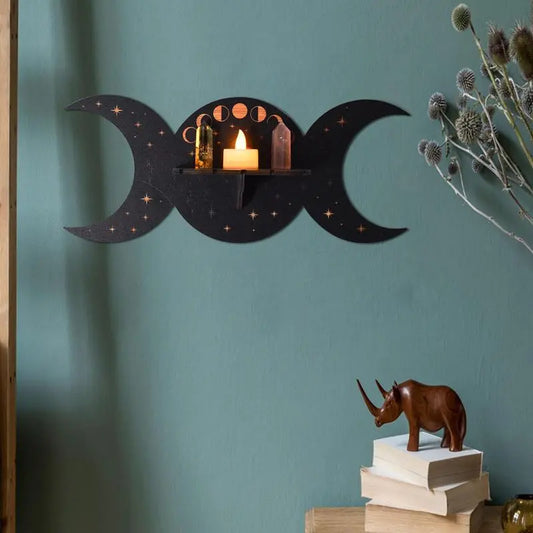 Pendulum Moon Phase Decorative Shelf