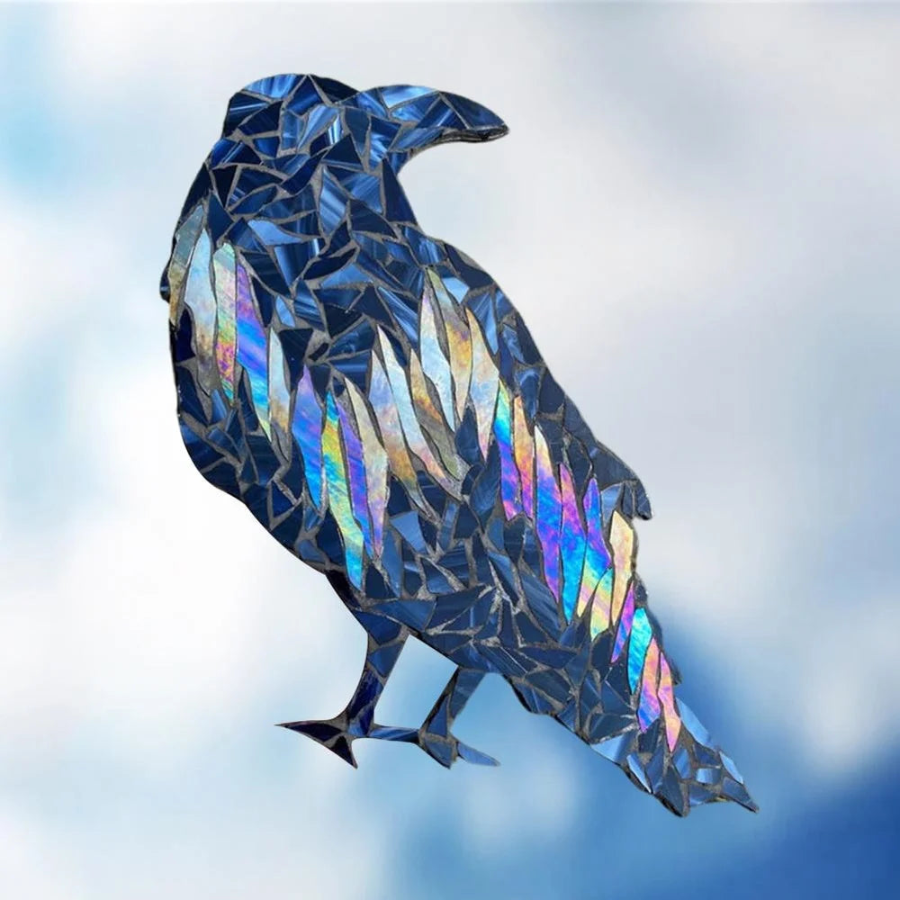 Northern Lights Raven Acrylic Window Hanging Suncatcher