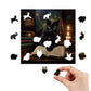 Mysterious Cat Wooden Jigsaw Puzzle