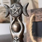 Goddess Triple Moon Tealight Candle Holder Stand