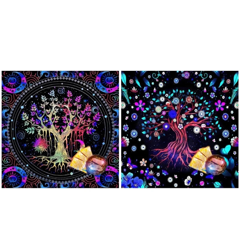 No-slip Tree of Life Tarot Tablecloth