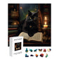 Mysterious Cat Wooden Jigsaw Puzzle