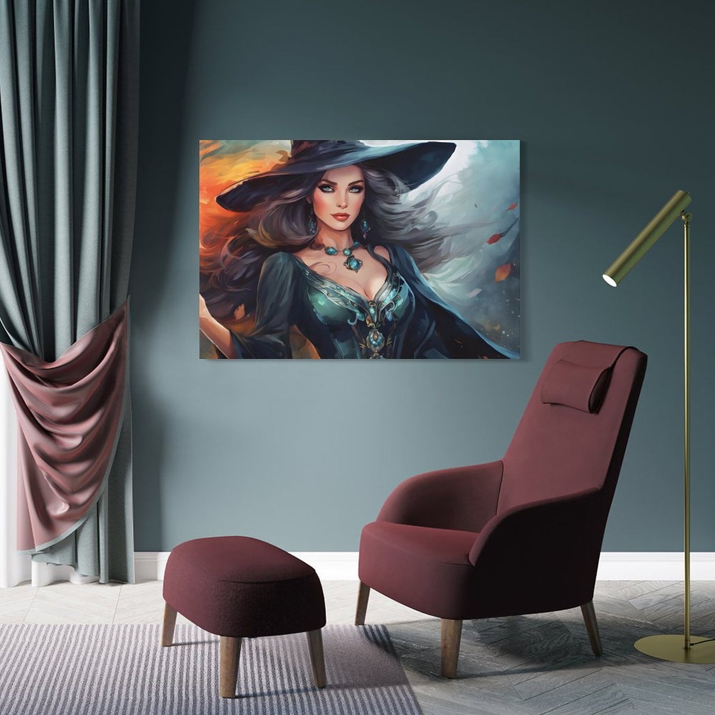 Beautiful Witch Hanging Posters