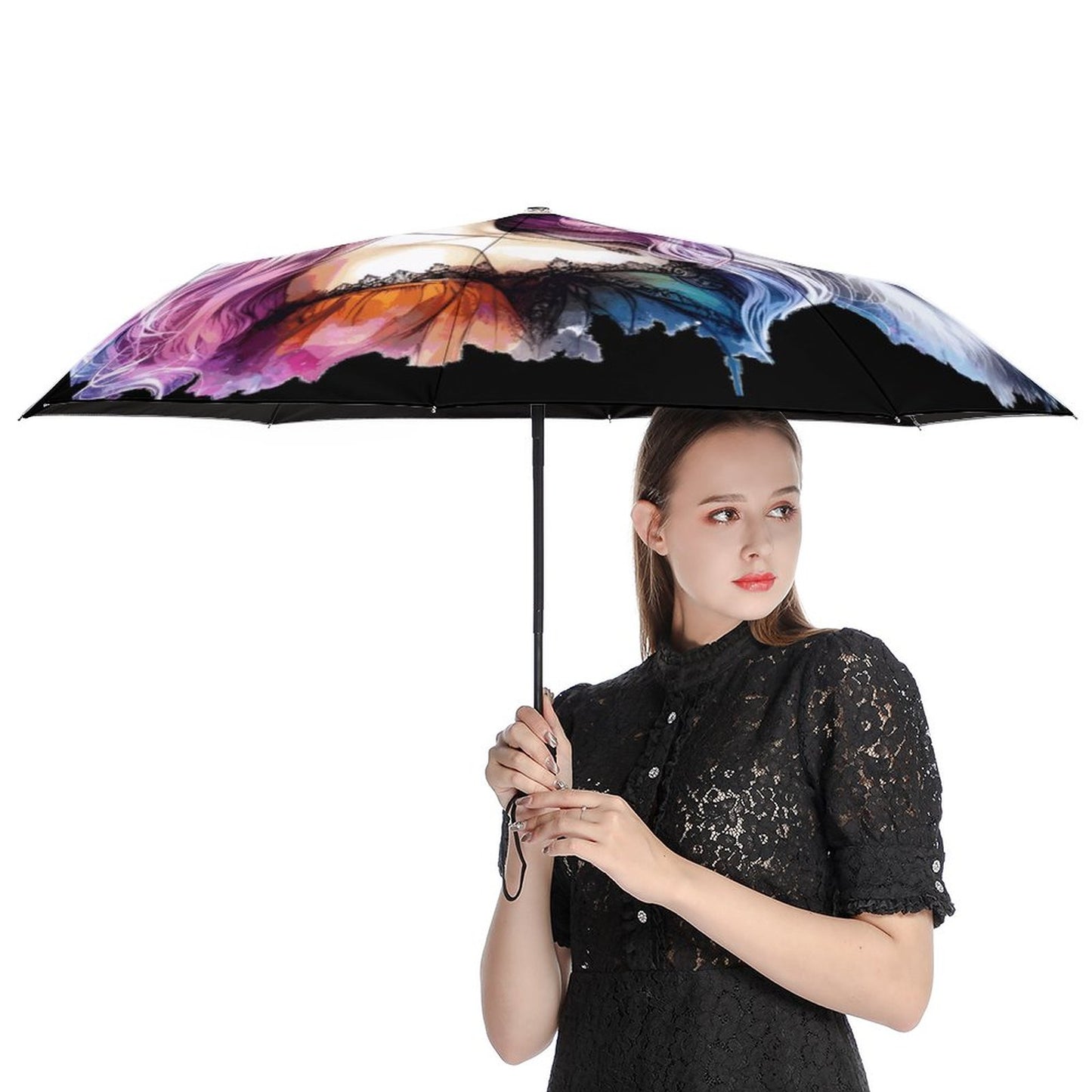 Auto Umbrella with Printed Pattern Outside ZYS03-8K