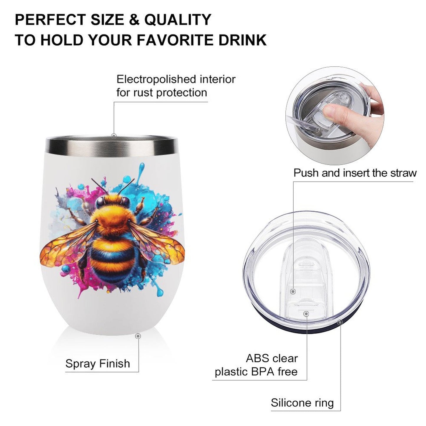 Wine Tumbler with Lid