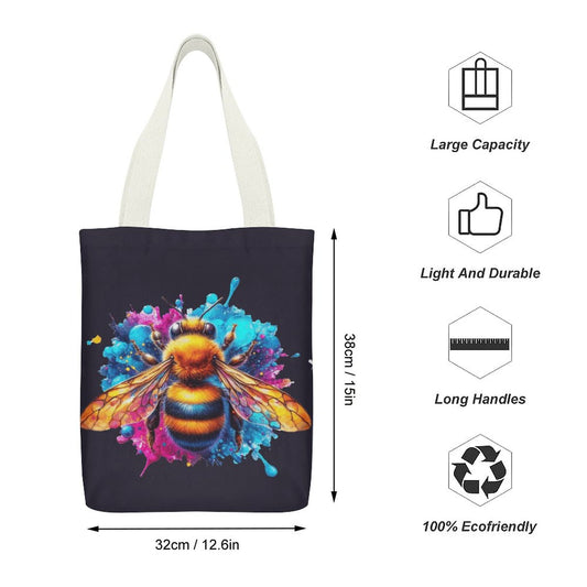 Canvas Material Tote Bags with Interior Pocket