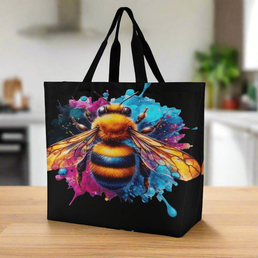 Large One Shoulder Bee Shopping Bag