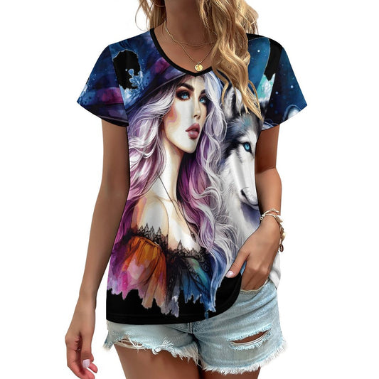 V-neck Short Sleeve T-Shirt VT (All-Over Printing)