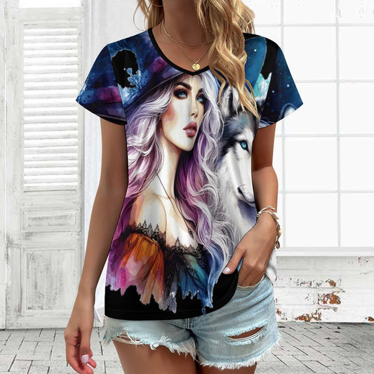 V-neck Short Sleeve T-Shirt VT (All-Over Printing)