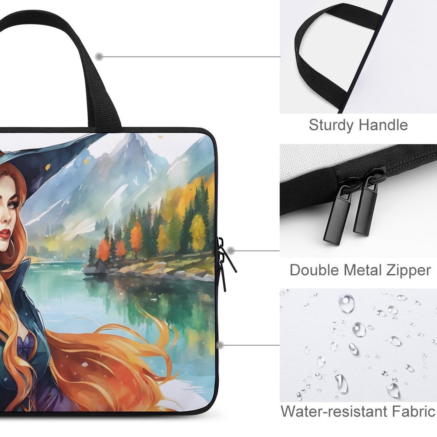 Red Hair Witch Laptop Bag