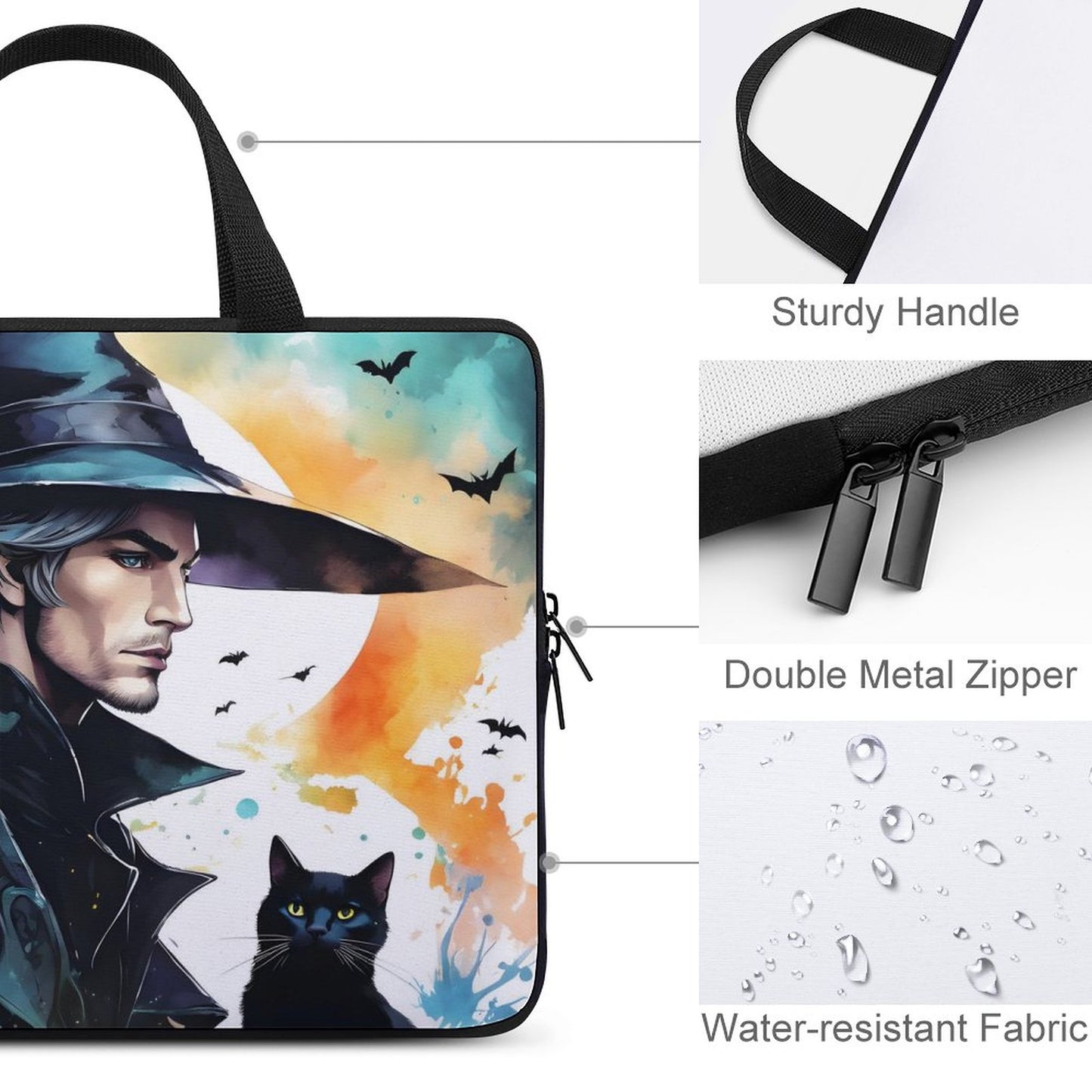 Male Witch Laptop Bags